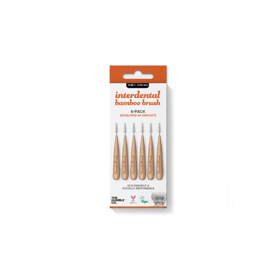 Bamboo Interdental brush - Size 1 - 0,45mm- Orange